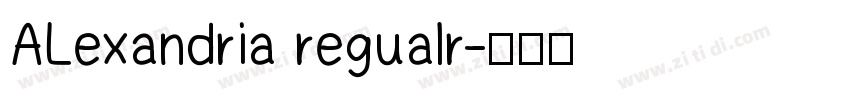 ALexandria regualr字体转换